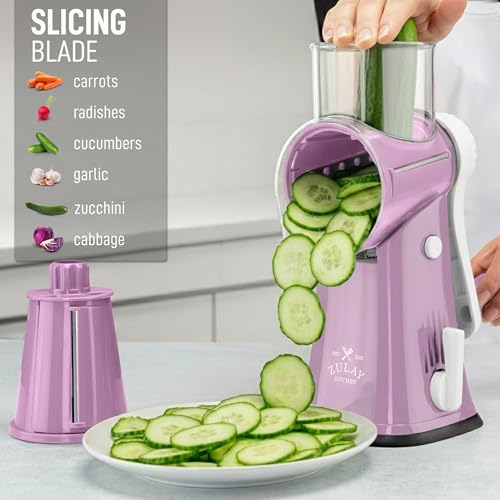 Rotary Cheese Grater 5 Blade Cheese Shredder