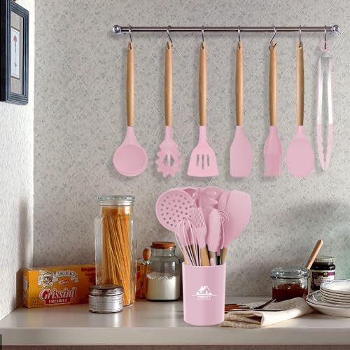Silicone Cooking Kitchen Utensils Set (17 Count)
