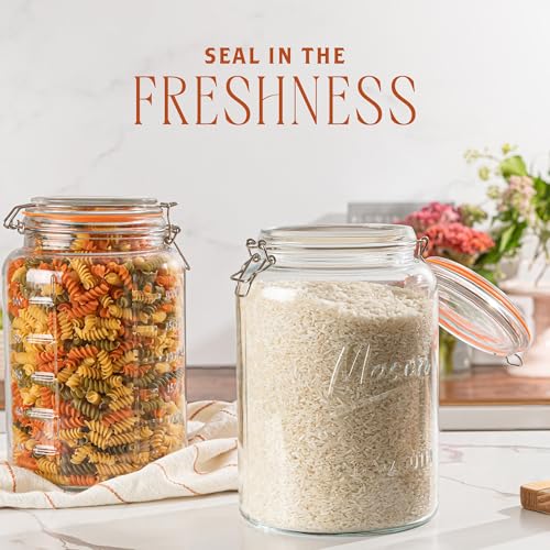 1 Gallon Glass Jar with Hinged Clamp