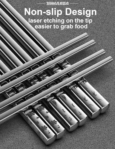 Metal Chopsticks Reusable 18 (5 Count)