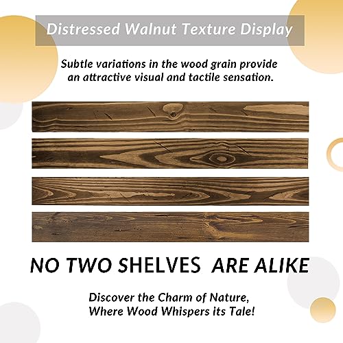 Distressed Floating Shelves 36 inch Long Set of 2 (2 Count)