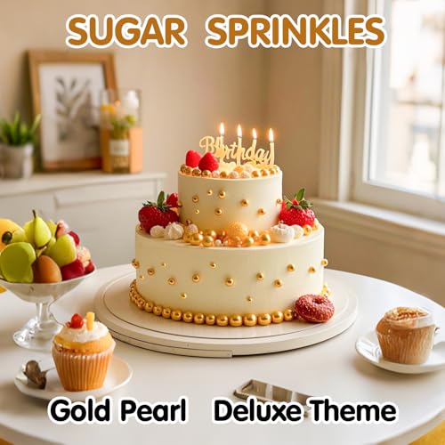 Edible Gold Pearl Sprinkles (4.5 Ounce)