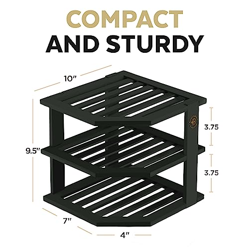Black Plate Organizer for Cabinet