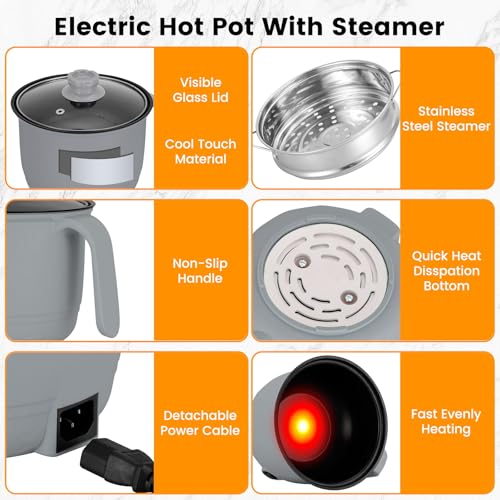 Hot Pot Electric With Steamer