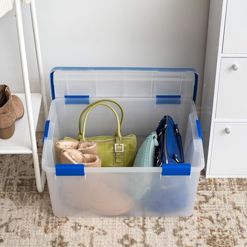 3 Pack 60 Qt Storage Bins with Gasket Lids (3 Count)