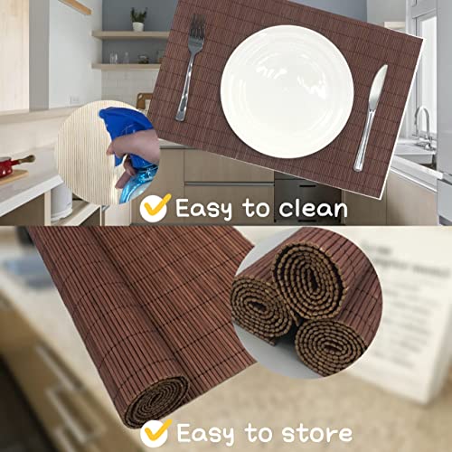 12 Pack Bamboo Placemats (12 Count)