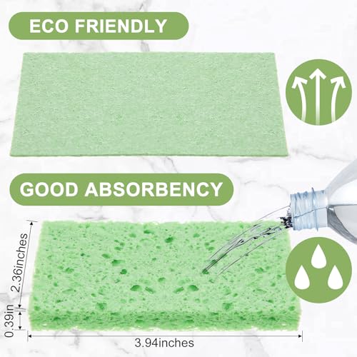 100 Pieces Compressed Wood Pulp Dish Sponges for Kitchen (100 Count)