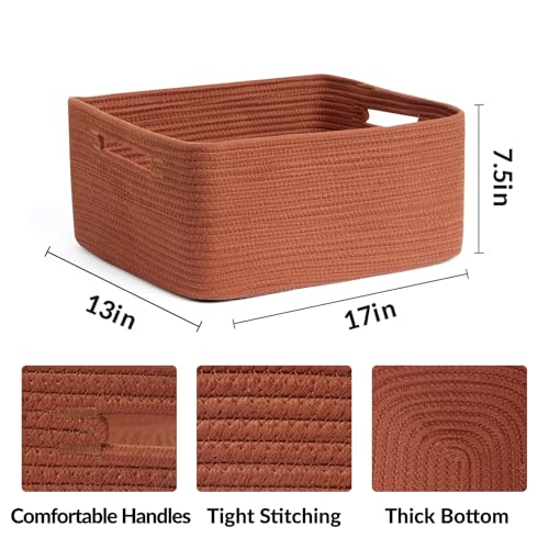 Large Storage Baskets for Shelves (3 Count)