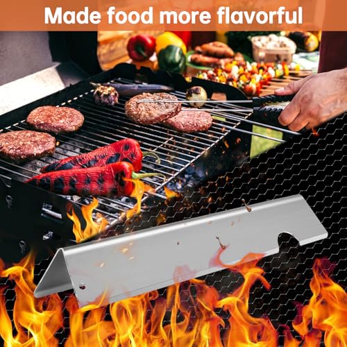 Stainless Steel Grill Flavorizer Bar Heat Plates with 2 Pack Grates BBQ Gas Grill Replacement Parts for Weber Genesis II 300 Series Genesis II E