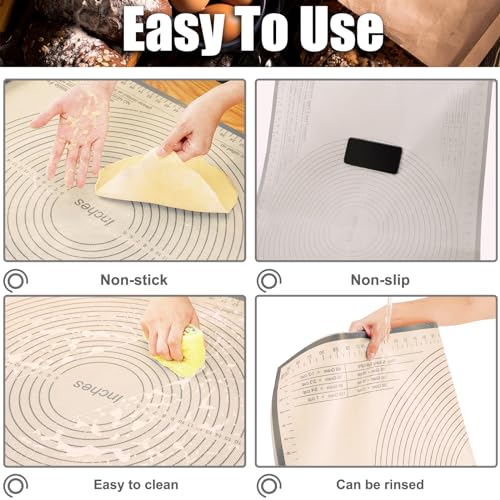 Silicone Pastry Mat 36x24 Inch Nonstick Baking Mat