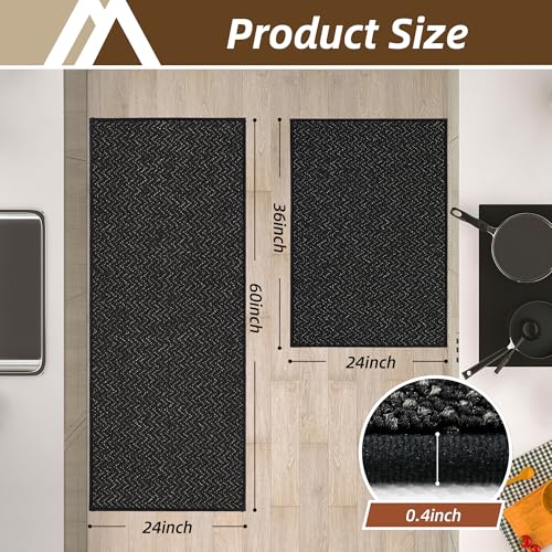 Kitchen Rugs Set of 2 Non