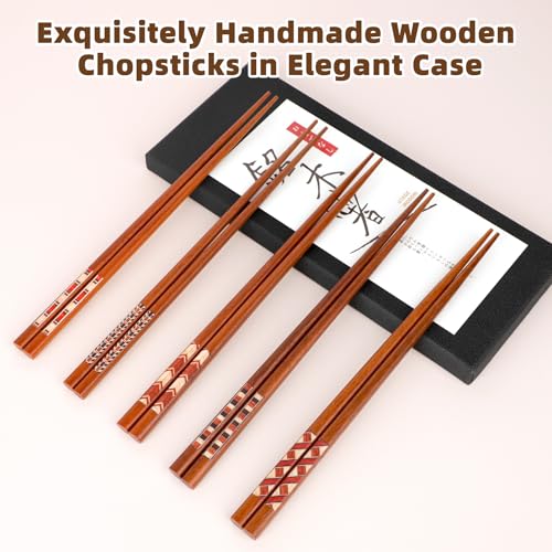 Handmade Japanese Chopsticks Reusable Natural Wooden Chopstick with Box