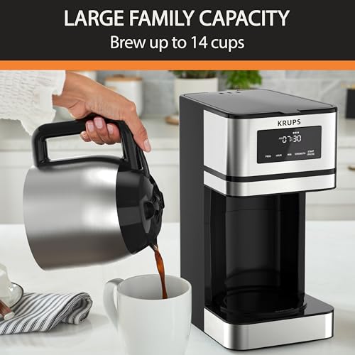 12 Cup Programmable Thermal Carafe Coffee Maker with 3 Strengths