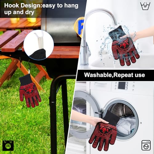 BBQ Gloves 1472°F Extreme Heat Resistant Grill Gloves