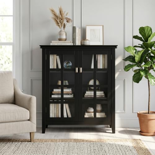 Artisan 38" Wide Solid Wood Storage Cabinet in Black