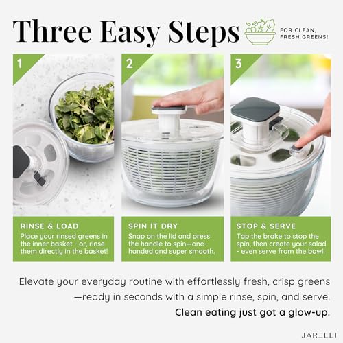 Glass Salad Spinner with Storage Lid