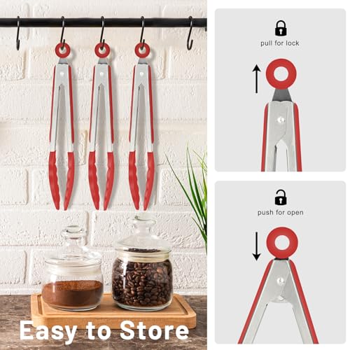 Mini Silicone Kitchen Tongs for Cooking