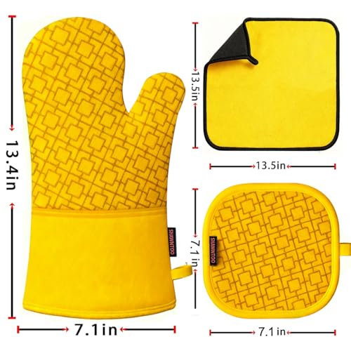 Oven Mitts and Pot Holders Sets 6pcs (6 Count)
