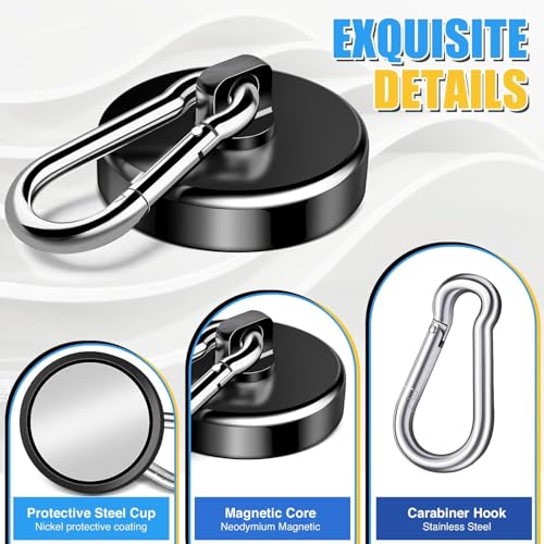 Magnetic Hooks Heavy Duty 150Lbs (12 Count)