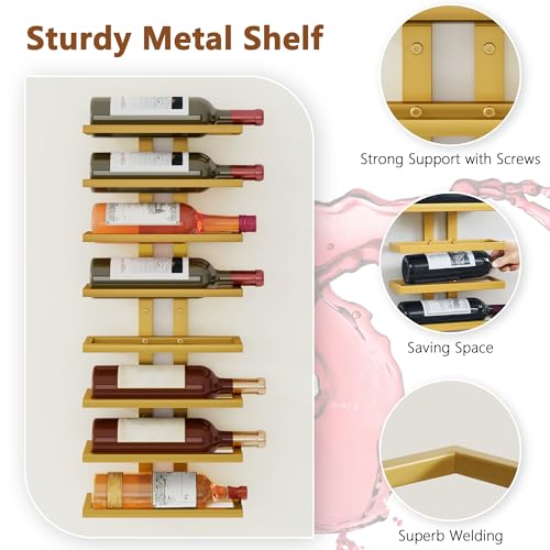 8 Tier Wall Mount Wine Rack (8 Count)
