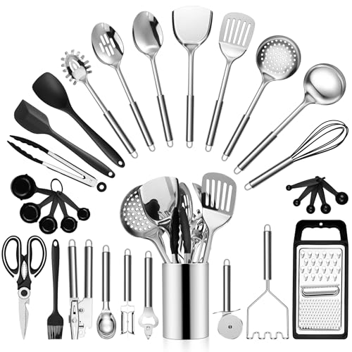 31 Piece Stainless Steel Cooking Utensils Set (31 Count)