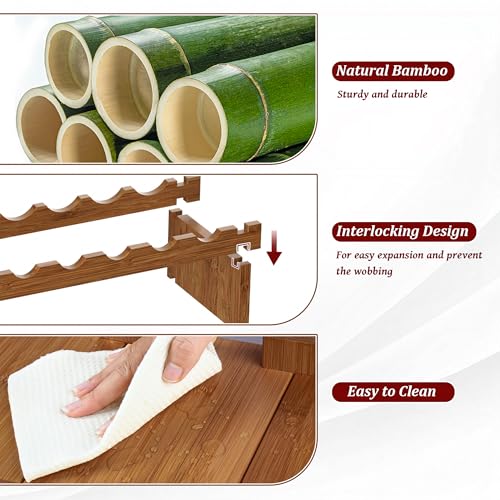 Bamboo Stackable Wine Rack (72 Count)