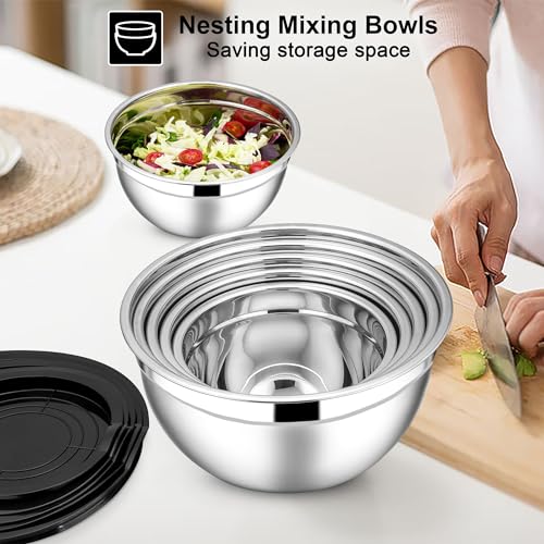 Stainless Steel Mixing Bowls (18 Count)