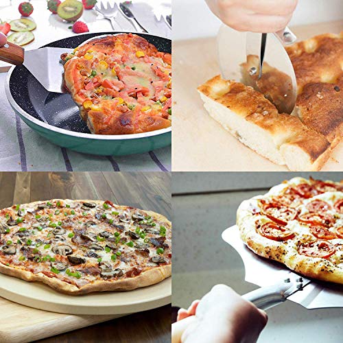 4 pcs Pizza Stone & Peel Set (4 Count)