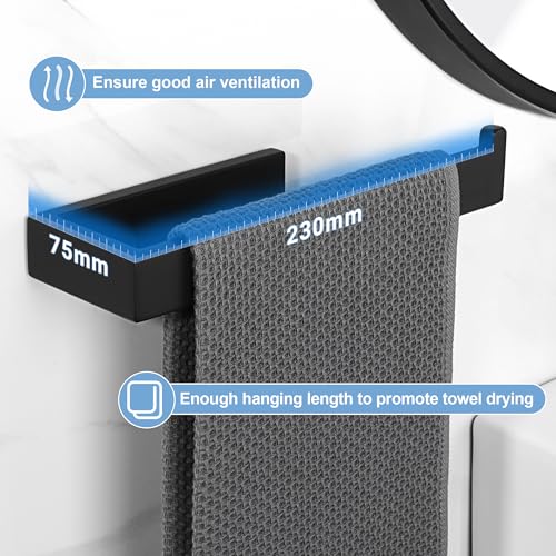 Matte Black Hand Towel Holder