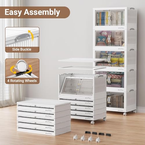 320Qt Stackable Storage Bins with Lid (4 Count)