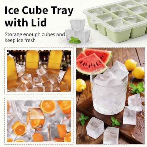 Silicone Ice Cube Tray 3 Pack (3 Count)