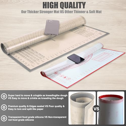 Silicone Pastry Mat 36x24 Inch Nonstick Baking Mat