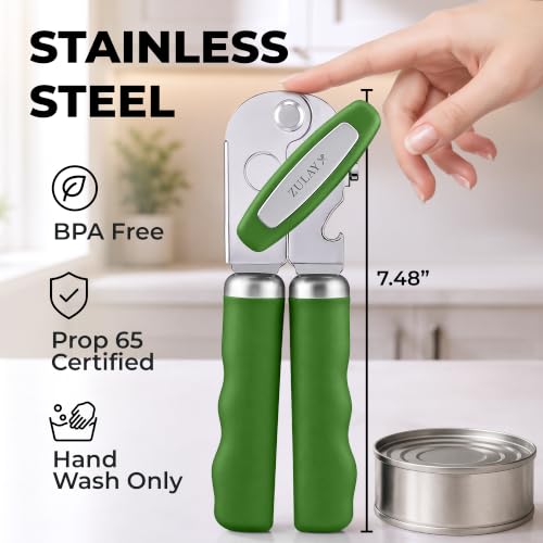 Stainless Steel Swing Open Manual Can Opener Comfortable Grip