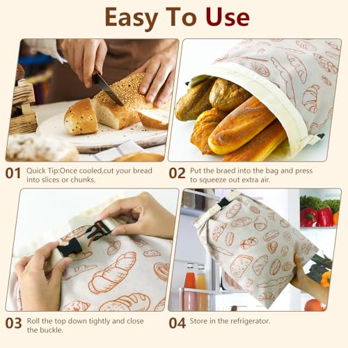 Beeswax Bread Bags for Homemade bread (2 Count)
