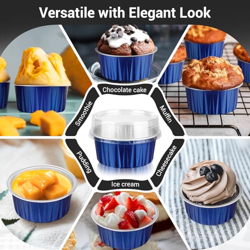 Mini Aluminum Pans with Lids (60 Count)