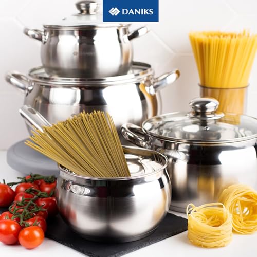 Classic 6.5 Quart Stainless Steel Stock Pot with Glass Lid
