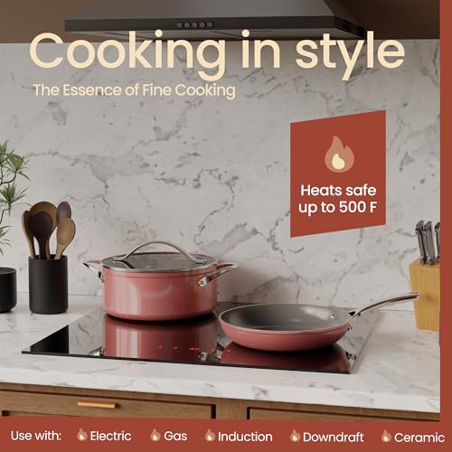 Bakken 12 Piece Ceramic Cookware Set (8 Count)