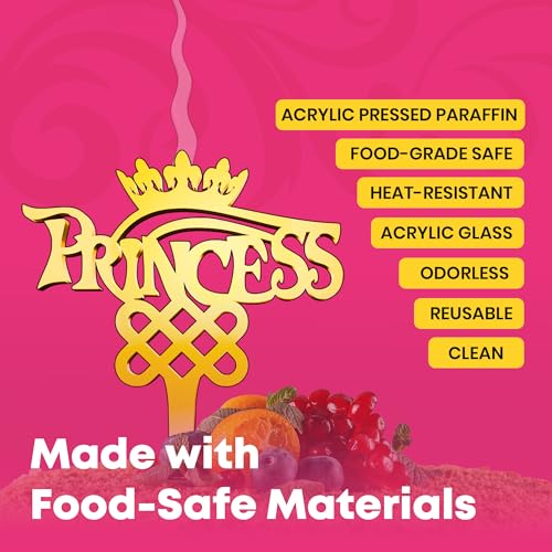 Princess Reusable Gold Romantic Cake Candle