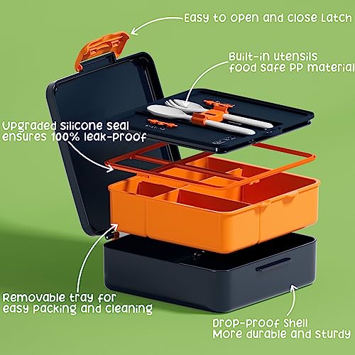 Kids Bento Lunch Box with 4 Compartments
