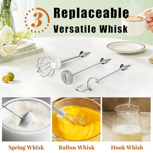 Black Handheld Milk Frother for Coffee