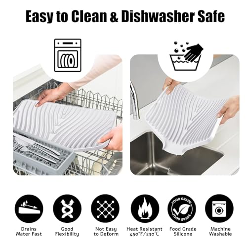 Silicone Dish Drying Mat for Kitchen Counter