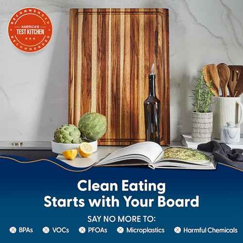 Highland Teak Wood Extra Large Cutting Board 23x17x1.5"
