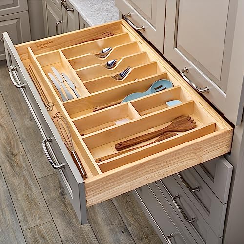 Trim-to-Custom-Fit Silverware Drawer Insert Divider Organizer