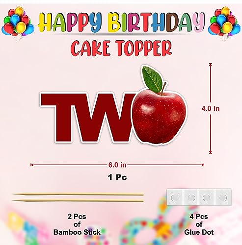 Apple Two Cake Topper