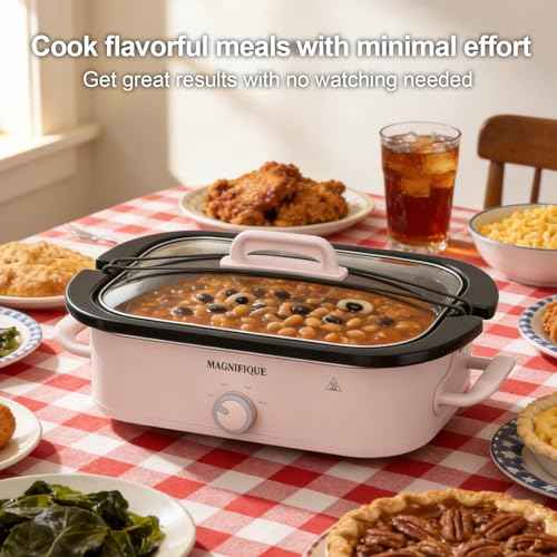4 Quart Slow Cooker with Casserole Manual Warm Setting