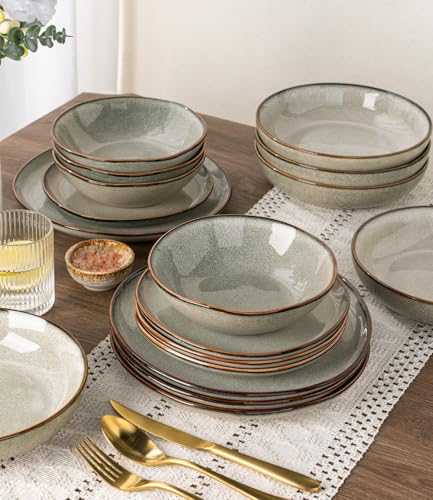8.5’’ Ceramic Pasta Bowls Set of 6 (6 Count)