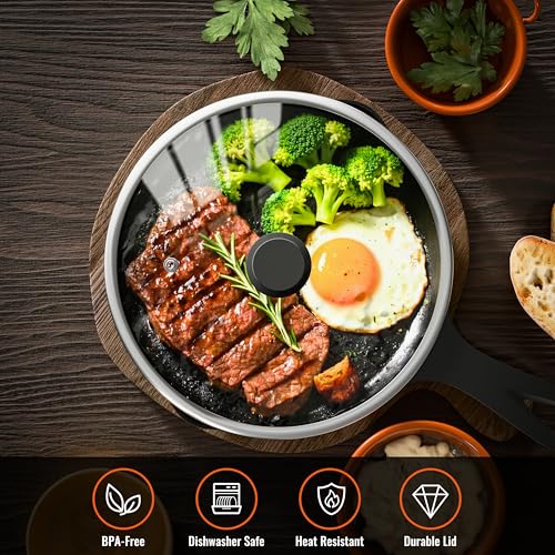 8 Inch Pan Lid For Pots Pans and Skillets