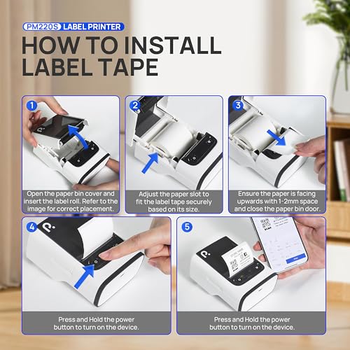 PM220S Label Maker Machine with Tape
