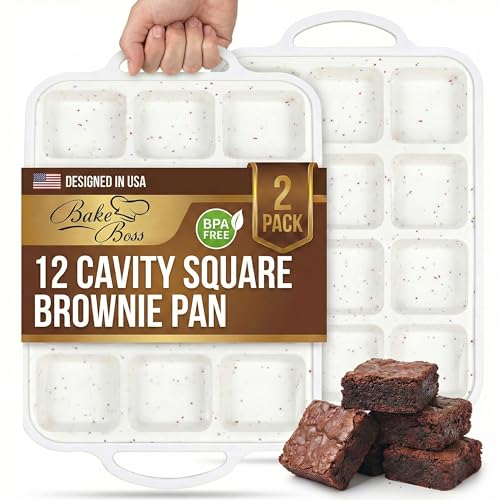 Silicone Brownie Pans with Dividers (2 Count)