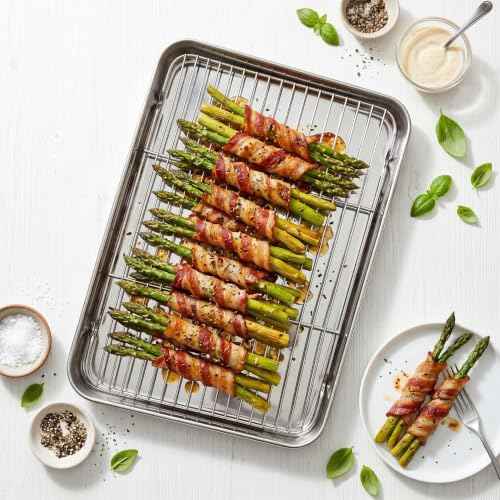 18x13 Inch Stainless Steel Baking Half Sheet with Cooling Rack Set (8 Count)